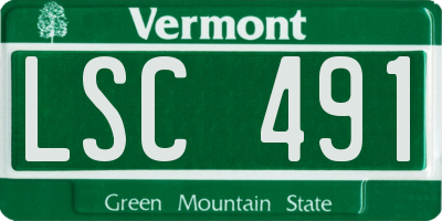 VT license plate LSC491