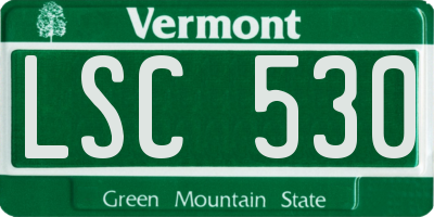 VT license plate LSC530