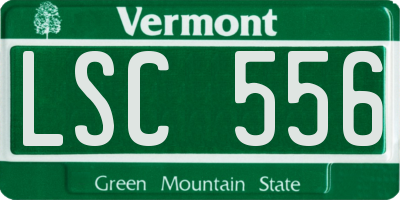 VT license plate LSC556