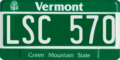 VT license plate LSC570