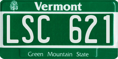 VT license plate LSC621