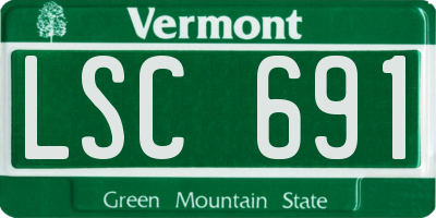 VT license plate LSC691