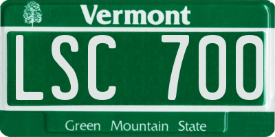 VT license plate LSC700