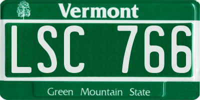VT license plate LSC766