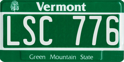 VT license plate LSC776