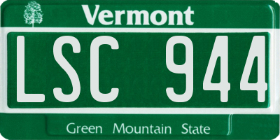 VT license plate LSC944