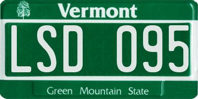 VT license plate LSD095