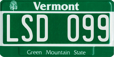 VT license plate LSD099