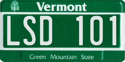 VT license plate LSD101