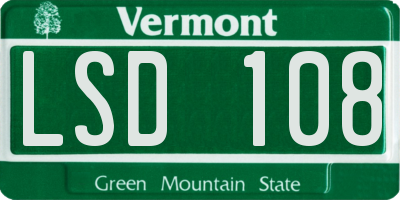 VT license plate LSD108