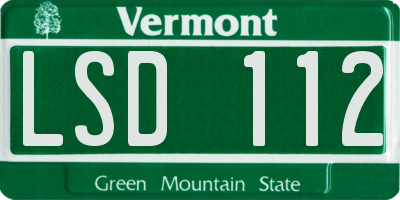 VT license plate LSD112