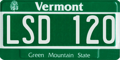 VT license plate LSD120