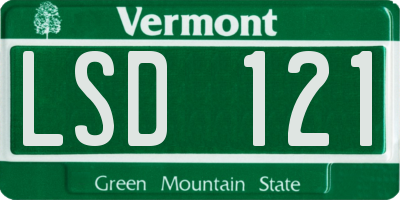 VT license plate LSD121