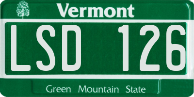 VT license plate LSD126