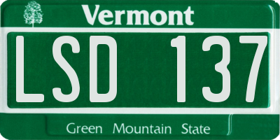 VT license plate LSD137