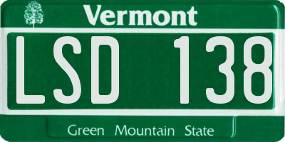 VT license plate LSD138