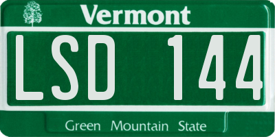 VT license plate LSD144