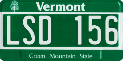 VT license plate LSD156