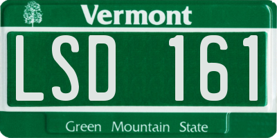 VT license plate LSD161
