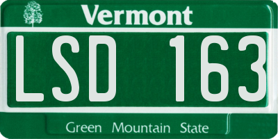 VT license plate LSD163