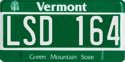 VT license plate LSD164