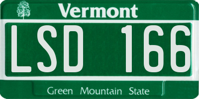 VT license plate LSD166