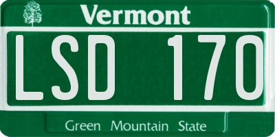 VT license plate LSD170