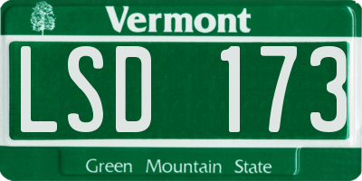 VT license plate LSD173