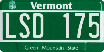 VT license plate LSD175