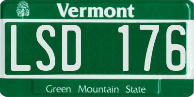 VT license plate LSD176