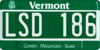VT license plate LSD186