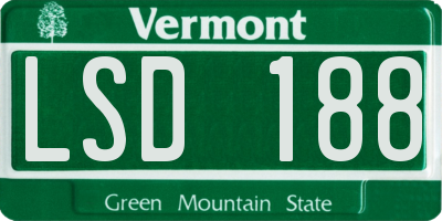 VT license plate LSD188