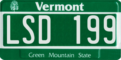 VT license plate LSD199