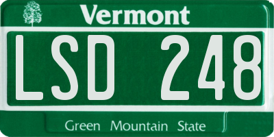 VT license plate LSD248