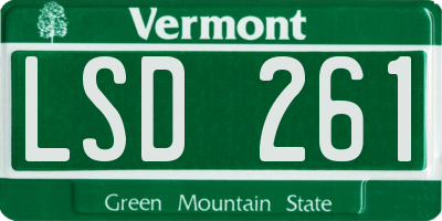 VT license plate LSD261
