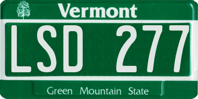 VT license plate LSD277
