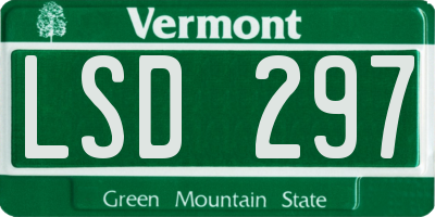 VT license plate LSD297