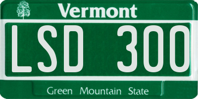 VT license plate LSD300
