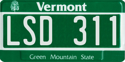 VT license plate LSD311