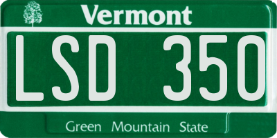 VT license plate LSD350