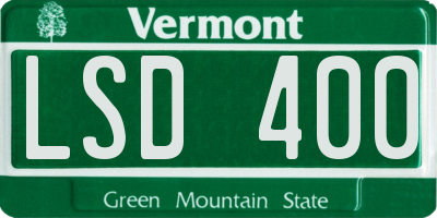 VT license plate LSD400