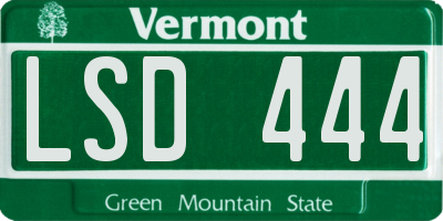 VT license plate LSD444