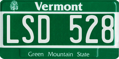 VT license plate LSD528