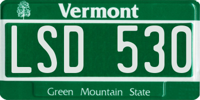 VT license plate LSD530