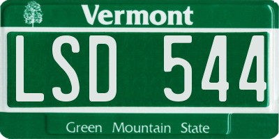 VT license plate LSD544