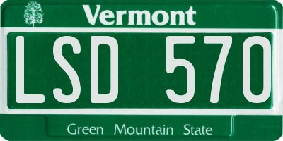 VT license plate LSD570