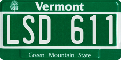 VT license plate LSD611