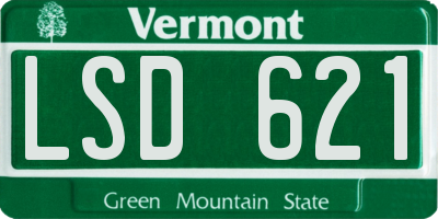 VT license plate LSD621