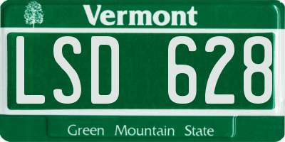 VT license plate LSD628