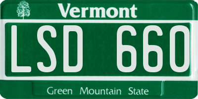 VT license plate LSD660